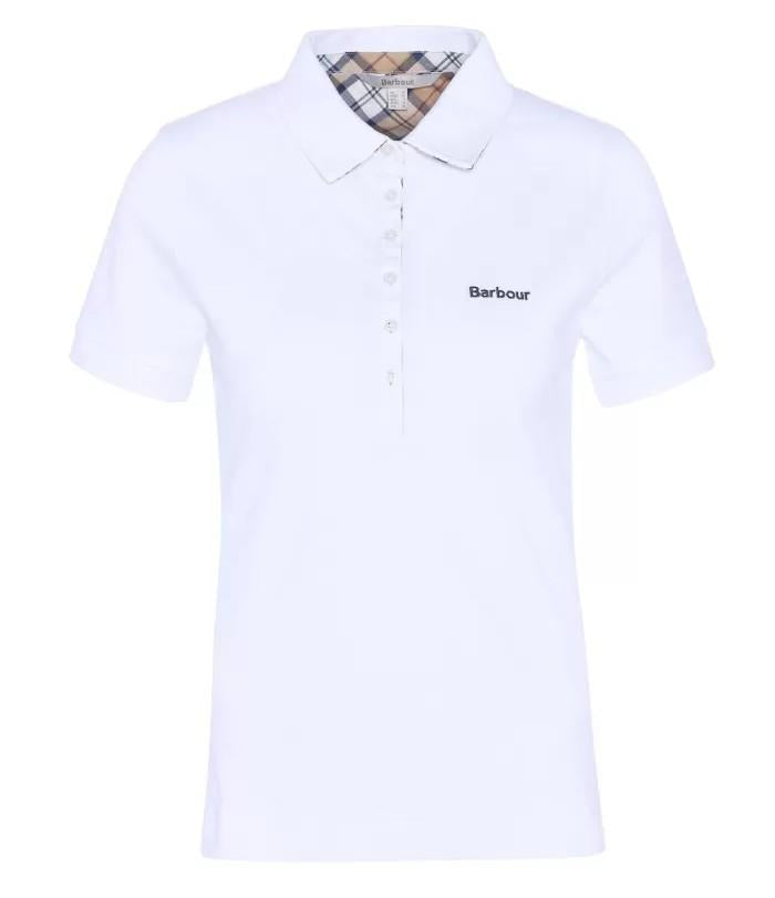 Polo manica corta con inserti tartan LML0634 LML WH33 BARBOUR White/hessian 