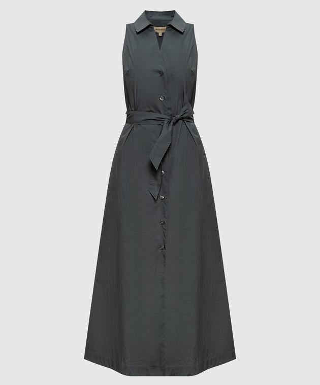 Vestito chemisier in popeline di puro cotone con cintura CFWWDR2022FRUT3944 6668 WOOLRICH Forest veil 