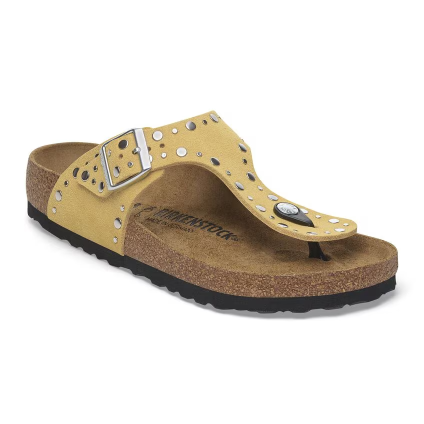 Infradito in pelle scamosciata GIZEH RIVET 1029350 OCHRE BIRKENSTOCK Ocra 