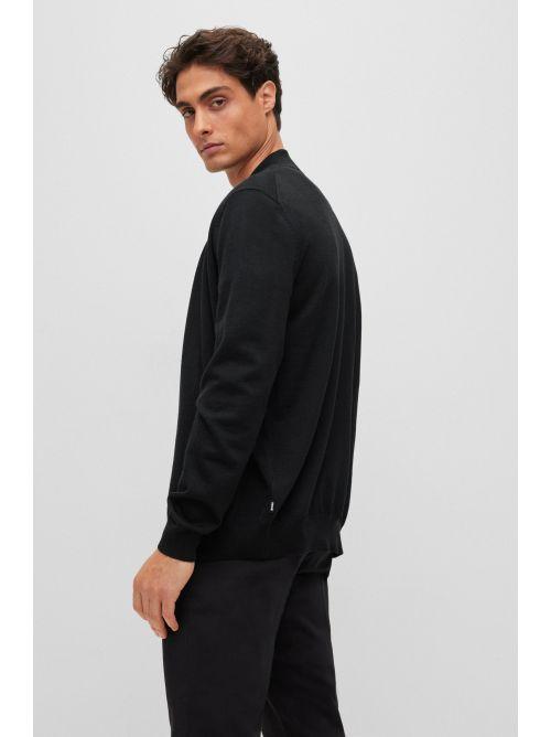 Maglia con zip 50468254 10241502 01 001 BOSS Black 