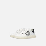 Sneaker in pelle con logo bianco e nero SS0077P001 ZZ1 PINKO White/black 