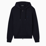 Felpa cappuccio e zip in double jersey EM004538 AF10013 UB118 EMPORIO ARMANI Blu navy 