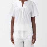 Blusa in cotone CFWWSI0174FRUT3027 8178 WOOLRICH White 