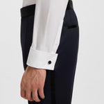 Camicia slim fit con polso da gemello 50480093 10245425 01 100 BOSS White 