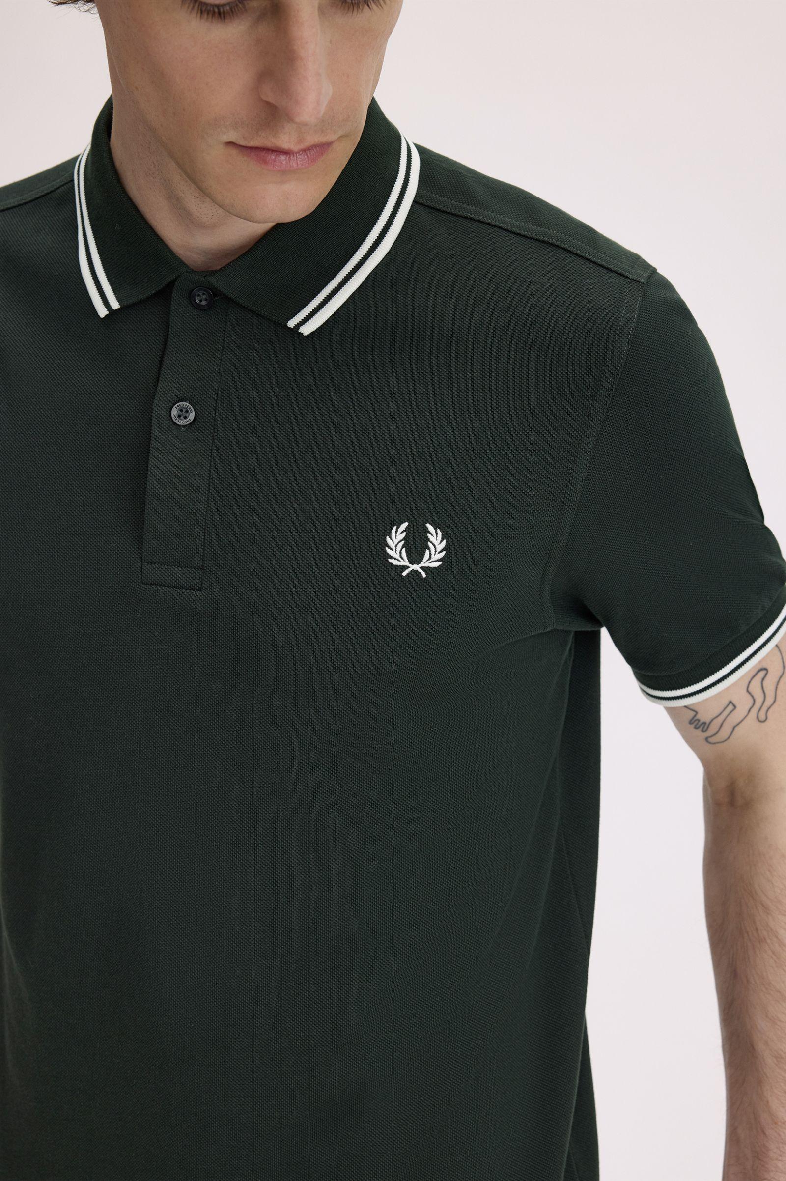 Polo manica corta M3600 T50 FRED PERRY Nightgreen/snwht 