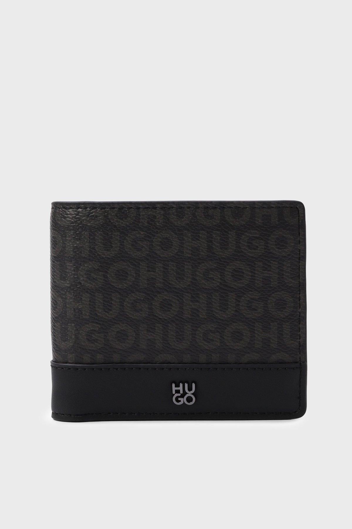 Portafoglio in pelle logato 50558549 10278014 01 001 BOSS Black 