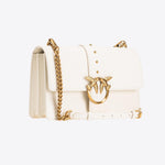 Borsa in pelle con tracolla 100053A0F1 Z14Q PINKO Avorio 