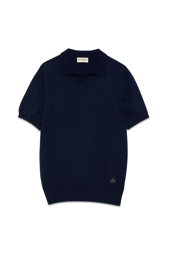 Polo in filo di cotone RRU90325 CS17 C0048 ROY ROGER'S Blu navy 