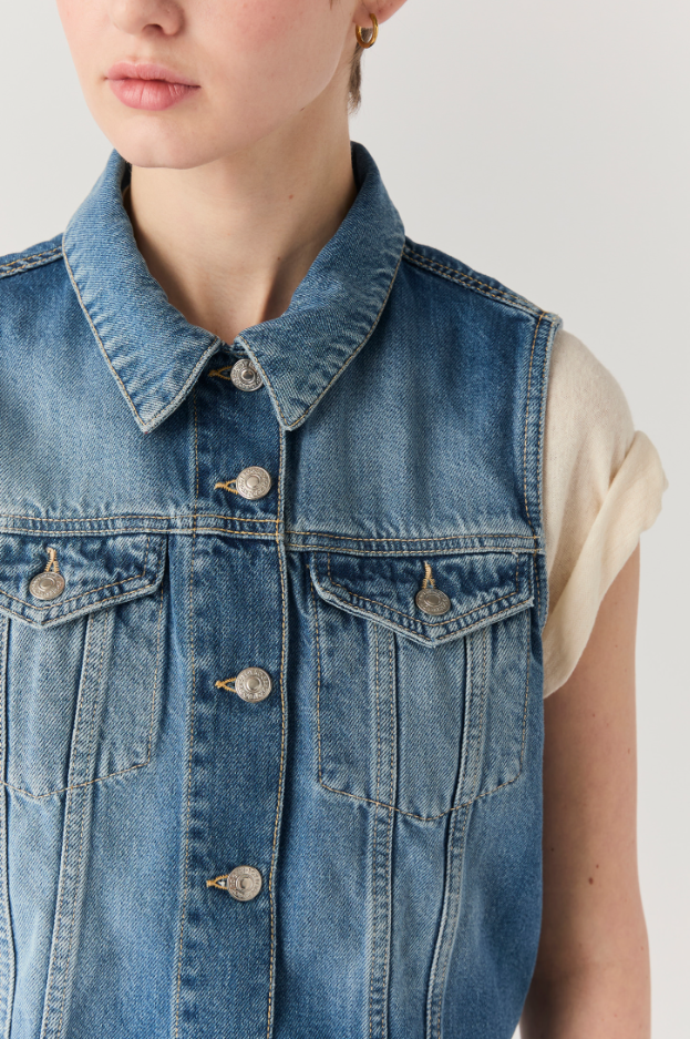 Gilet in denim RND90136 D606 2862 C0999 ROY ROGER'S Denim 