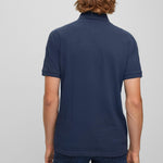 Polo slim fit in piquè di cotone 50468576 10203439 01 402 BOSS Dark blue 