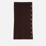 Gonna longuette in maglia a costine con bottoni 104021A15S M28 PINKO Testa di moro 