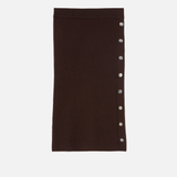 Gonna longuette in maglia a costine con bottoni 104021A15S M28 PINKO Testa di moro 