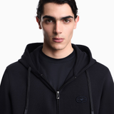 Felpa cappuccio e zip in double jersey EM004538 AF10013 UB118 EMPORIO ARMANI Blu navy 