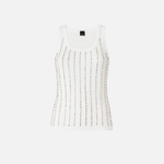 Top canotta con dettagli gioiello 106265A334 Z04 PINKO Bianco brill. 