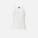 Top canotta con dettagli gioiello 106265A334 Z04 PINKO Bianco brill. 
