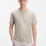 T-shirt in cotone elasticizzato con logo a contrasto 50473278 10242929 01 070 BOSS Open beige 