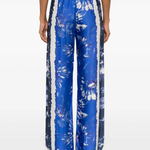 Pantaloni stampa floreale D46EP059ED2 MFA34 ERMANNO FIRENZE Blue 