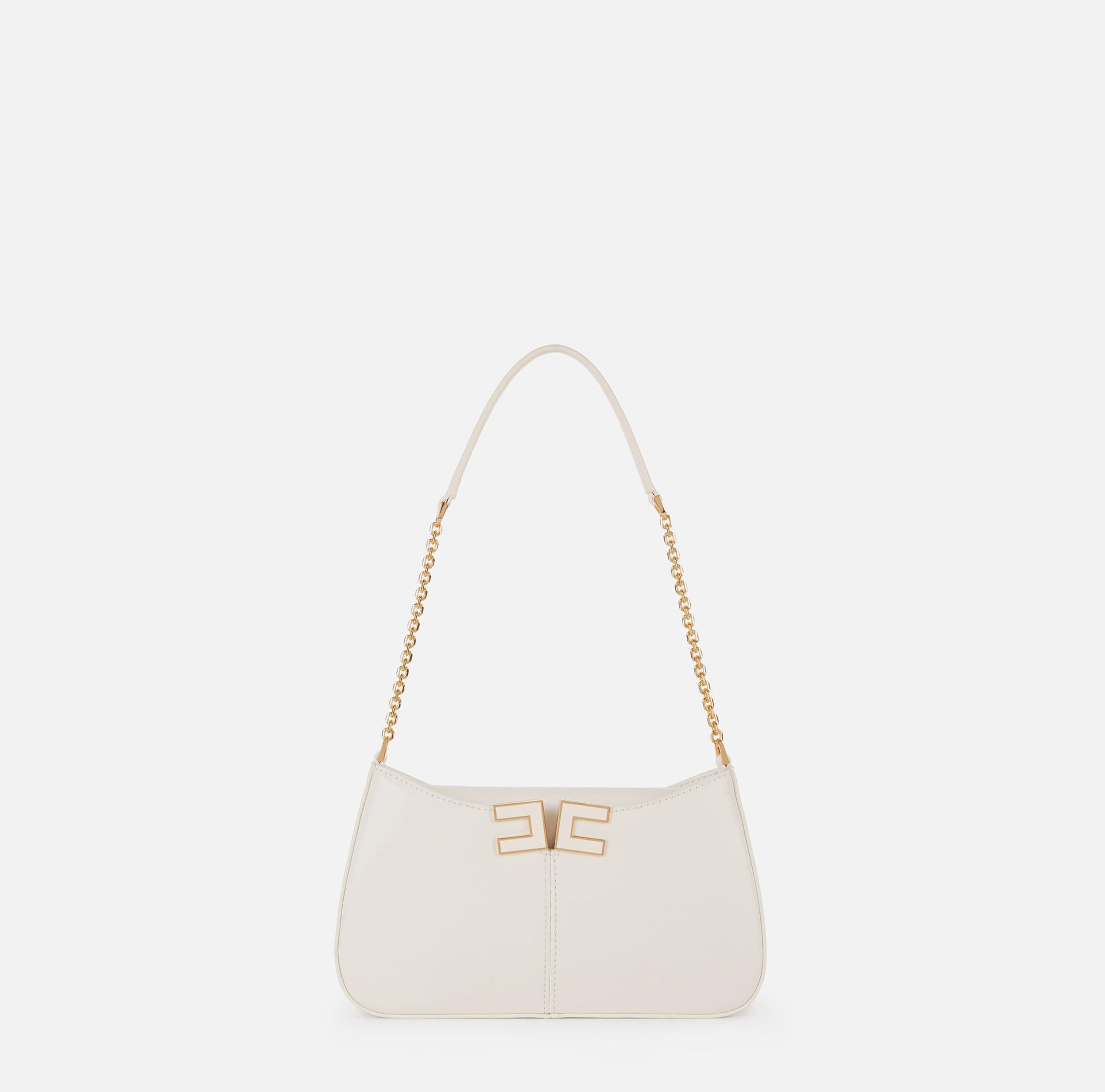 Borsa a spalla con dettaglio logo BS93A61E2 360 ELISABETTA FRANCHI Avorio 