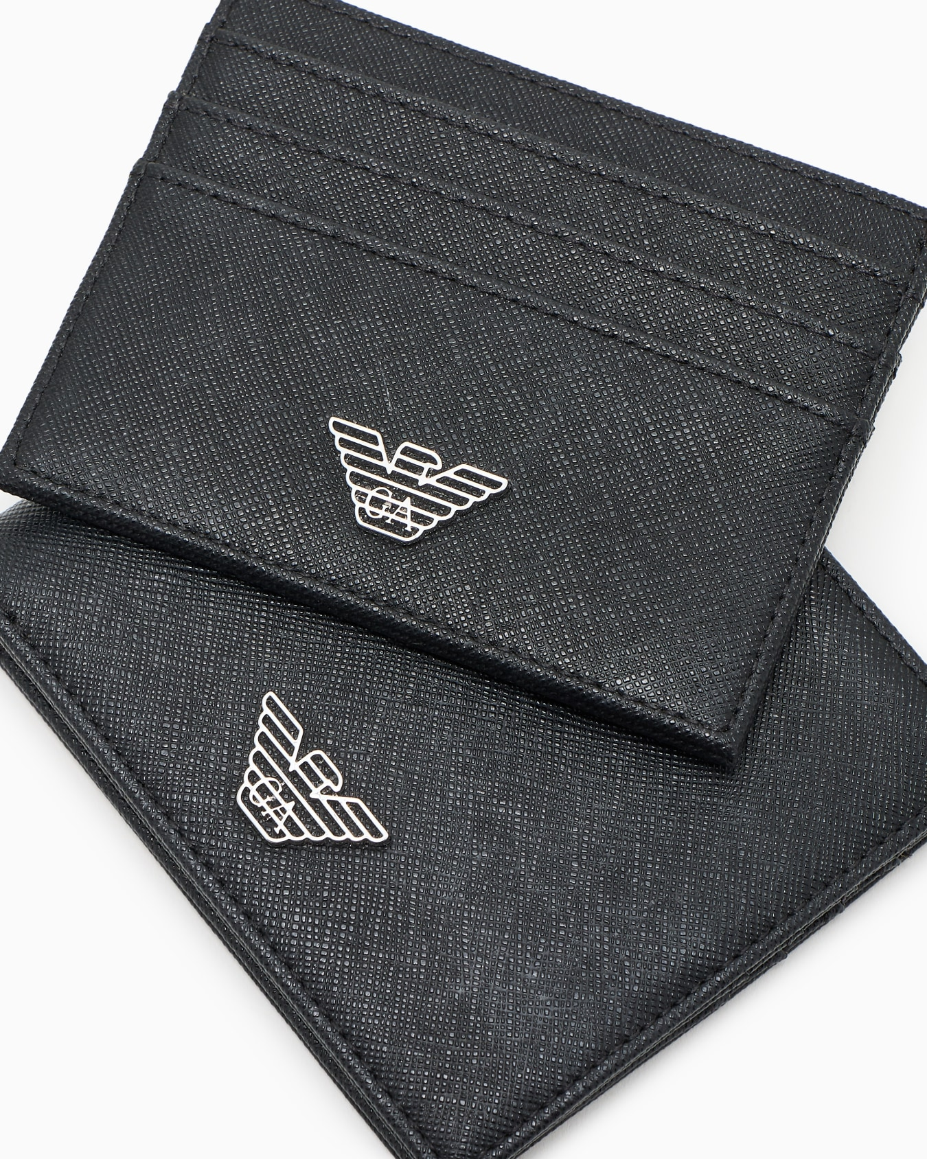 Portafoglio e portacarte in pelle rigenerata saffiano Y4R237 Y138E 81072 EMPORIO ARMANI Black 