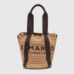 Borsa tote media in rafia 12402096 BLACK ERMANNO FIRENZE Black 