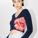Cardigan stampato FE52CA4573BM 77 KENZO Midnight 