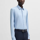 Camicia slim fit in tessuto performance 50533434 10253542 01 450 BOSS Light pastel blue 