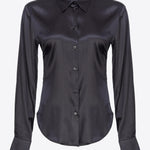 Camicia in satin di seta 100612ZR64 Z99 PINKO Black 