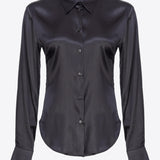 Camicia in satin di seta 100612ZR64 Z99 PINKO Black 