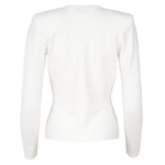 Top in maglia con bande a righe<BR/> MK78S61E2 AQ6 ELISABETTA FRANCHI Avorio/cuoio 