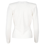 Top in maglia con bande a righe<BR/> MK78S61E2 AQ6 ELISABETTA FRANCHI Avorio/cuoio 