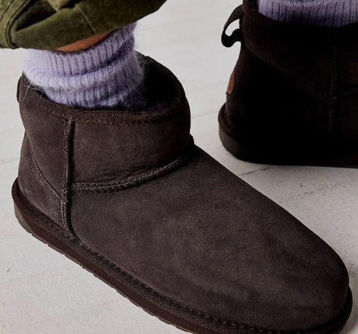 Stivali in suede con shearling STINGER MICRO W10937 CHOC EMU AUSTRALIA Chocolate 