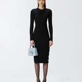 Maglia girocollo in cannetè di lana 104020A15S Z99 PINKO Nero 