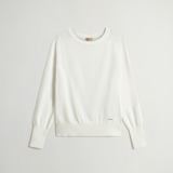 Maglia girocollo in misto cotone CFWWKN2037FRUF5037 8743 WOOLRICH Milky cream 