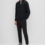 Maglia con zip 50468254 10241502 01 001 BOSS Black 