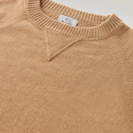 Maglia girocollo in misto lana e cashmere CFWWKN0253FRUF0603 7391 WOOLRICH Suede brown 