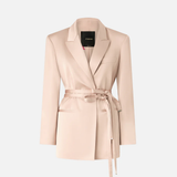 Giacca in satin con cintura 106589A1Y5 Q35 PINKO Rosa mogano 