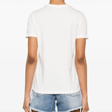 T-shirt manica corta con applicazioni D46EL034APEE3 MF212 ERMANNO FIRENZE Off white/cry 