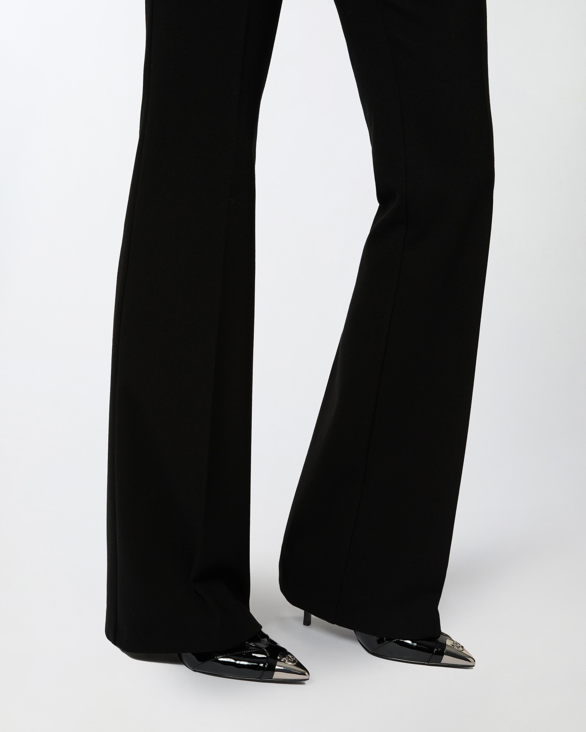 Pantaloni flared punto stoffa 100054A15M Z99 PINKO Black 