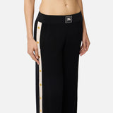 Pantaloni in maglia con bande in viscosa lucida KP74S61E2 685 ELISABETTA FRANCHI Nero/burro 