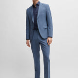 Camicia slim fit in cotone elasticizzato 50479915 10151300 03 410 BOSS Blue 