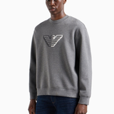 Felpa in jersey con ricamo 6D1M76 1JHSZ 0631 EMPORIO ARMANI Grigio mel.sc 