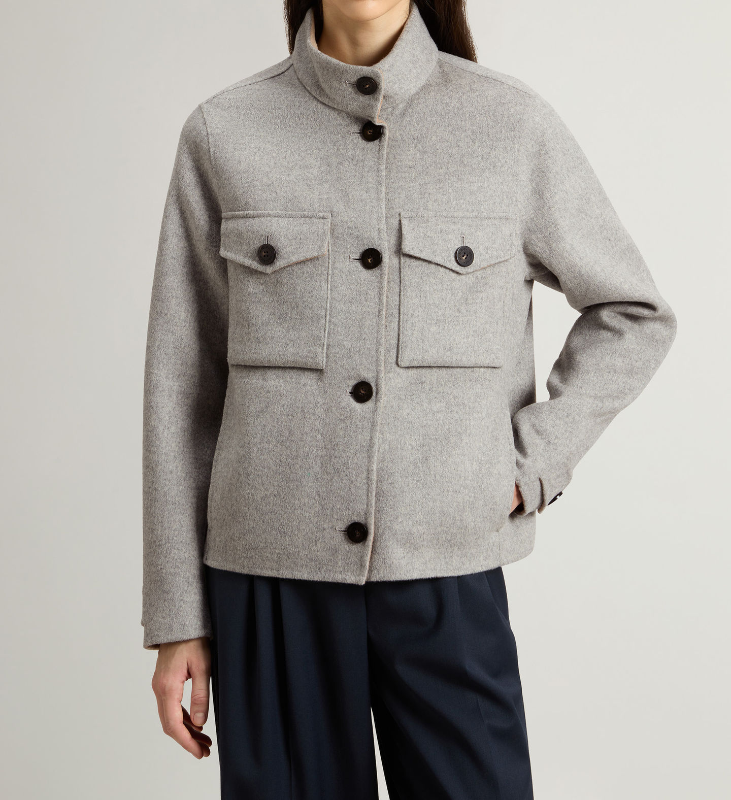Giacca in misto lana CFWWOU2102FRUT5012 103 WOOLRICH Light gray melange 