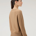 Maglia girocollo in misto lana e cashmere CFWWKN0253FRUF0603 7391 WOOLRICH Suede brown 