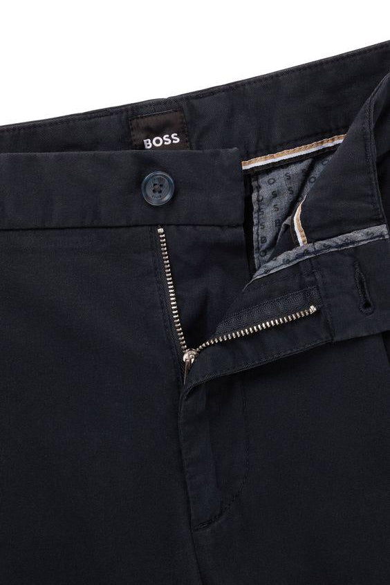Pantalone in cotone con pinces 50524390 10248208 01 404 BOSS Dark blue 