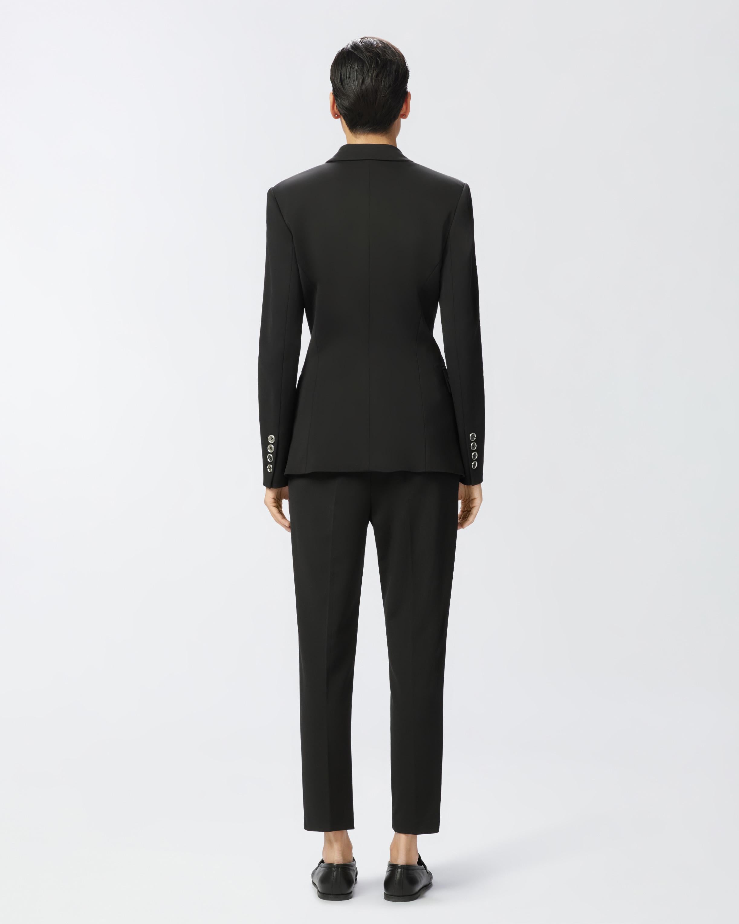 Blazer monopetto in viscosa effetto scuba 104903A1L3 Z99 PINKO Black 
