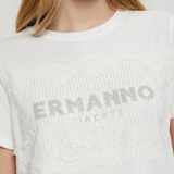 T-Shirt manica corta D46EL059EK1 MF212 ERMANNO FIRENZE White 
