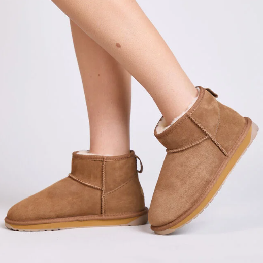 Stivali in suede con shearling STINGER MICRO W10937 CHES EMU AUSTRALIA Chestnut 