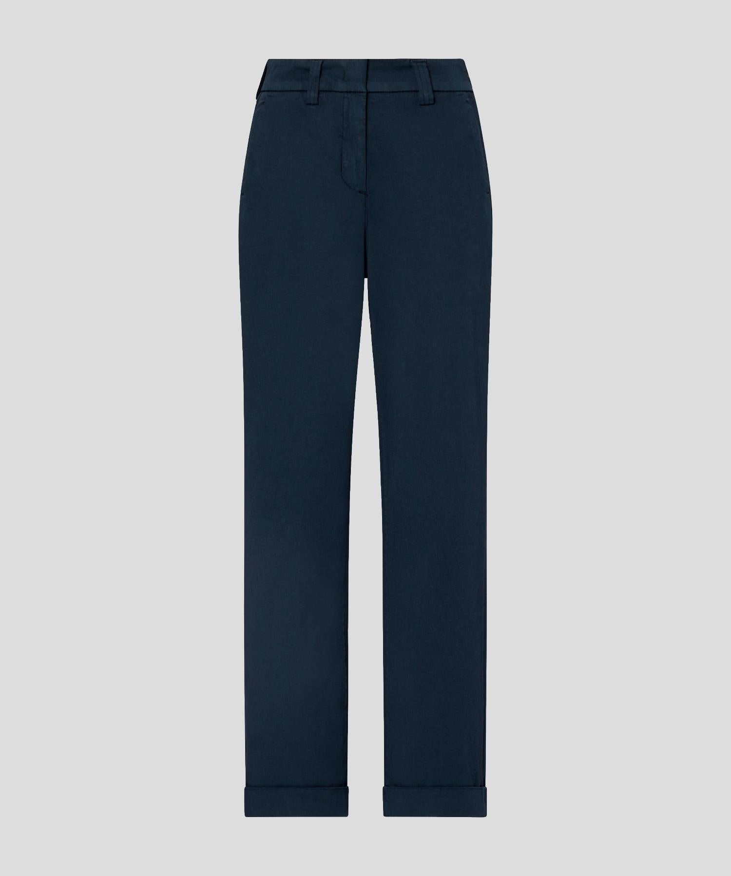 Pantaloni in gabardina di cotone stretch PED5655 99012427 215 PEUTEREY Blue 