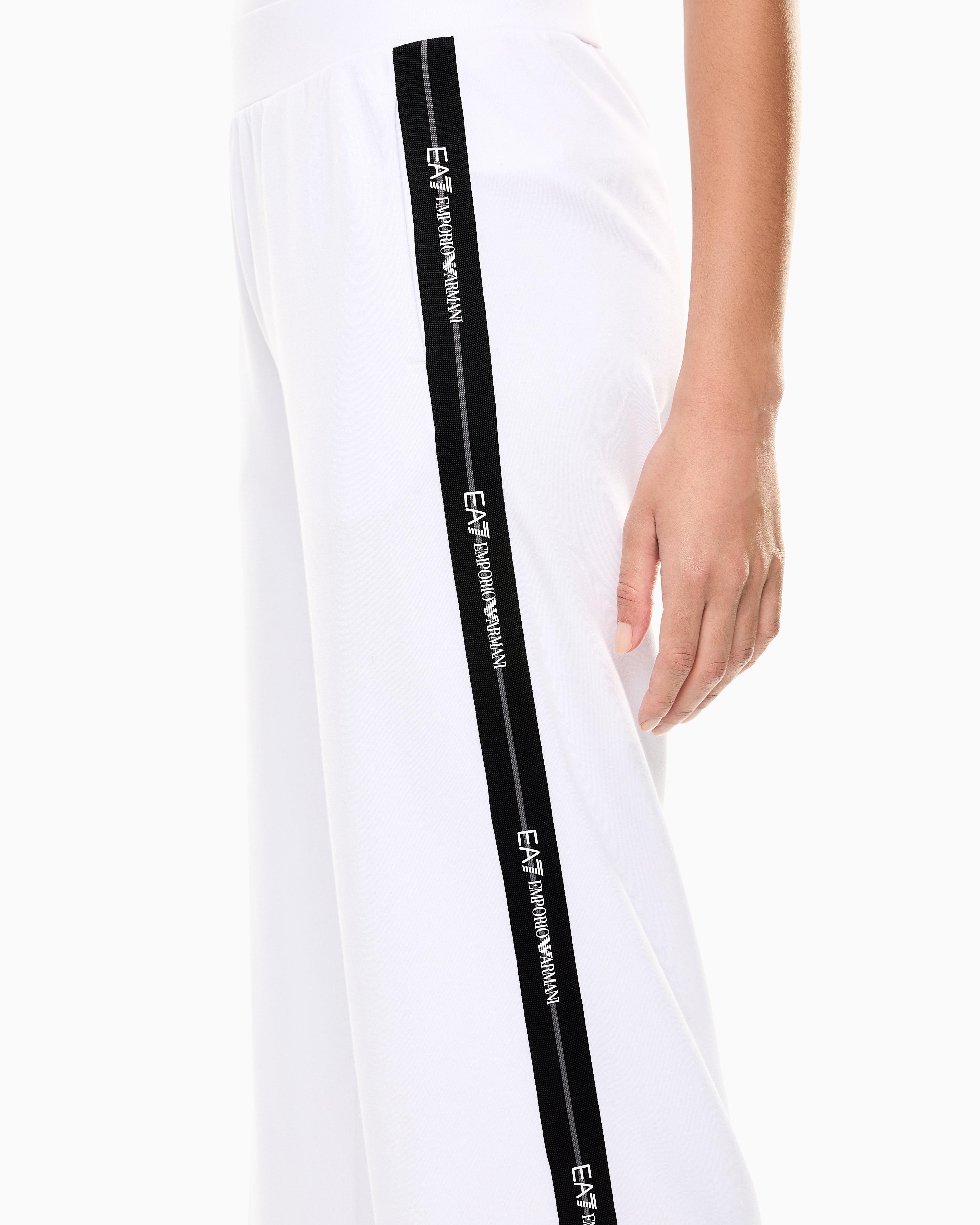 Pantaloni in jersey di cotone e modal 7W000961 AF12501 U0002 EA7 White 
