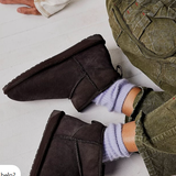 Stivali in suede con shearling STINGER MICRO W10937 CHOC EMU AUSTRALIA Chocolate 